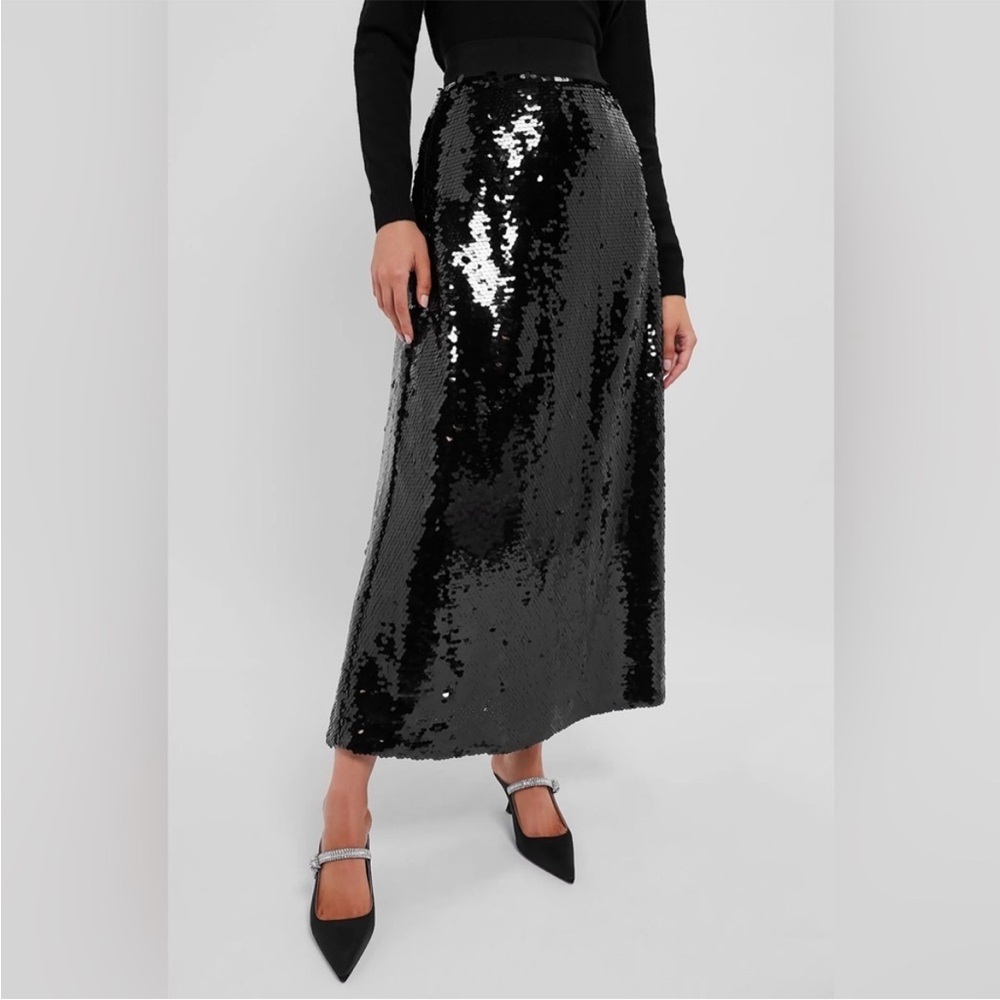 Tuckernuck Black Sequin Maxi Skirt